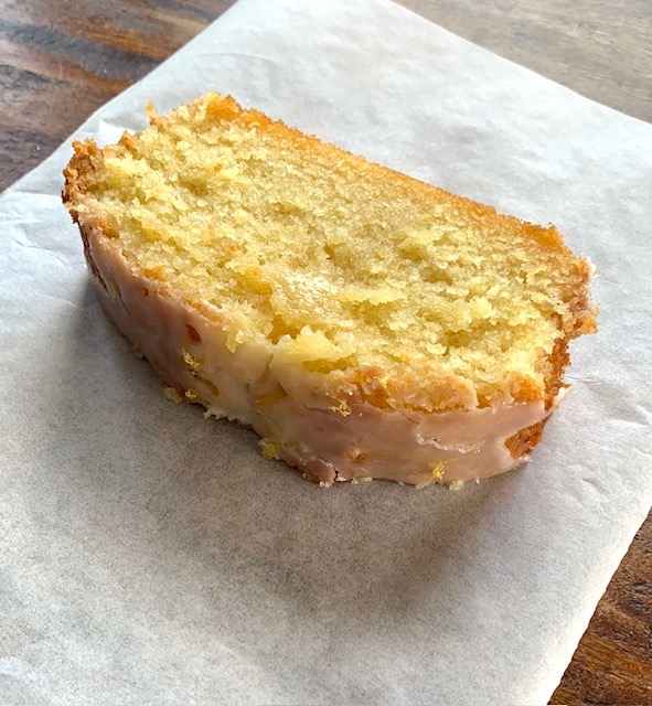 lemon drizzle slice